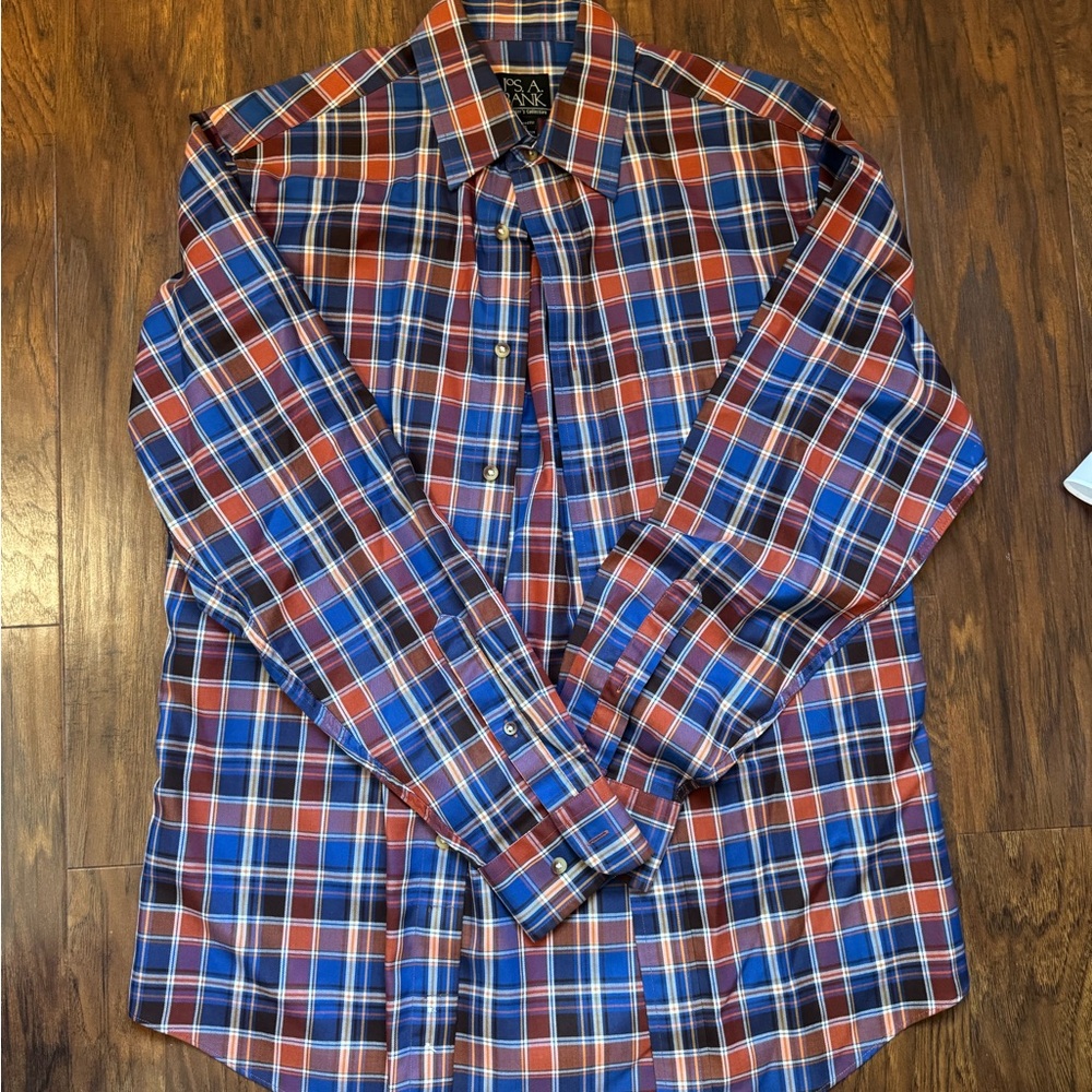 Jos. A. Bank Multicolor Plaid Button Down Shirt